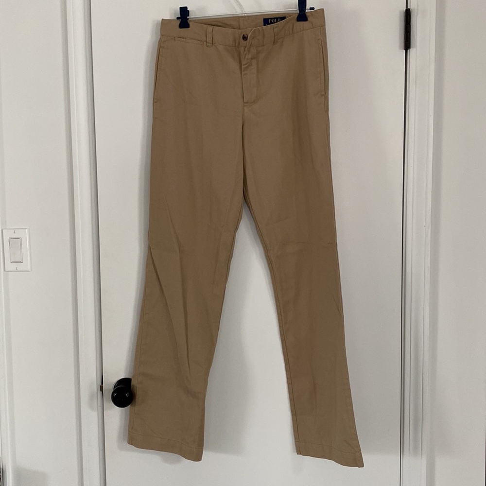 Polo Ralph Lauren Boys Khaki Dress Pants Size 20 Dark Khaki NWOT